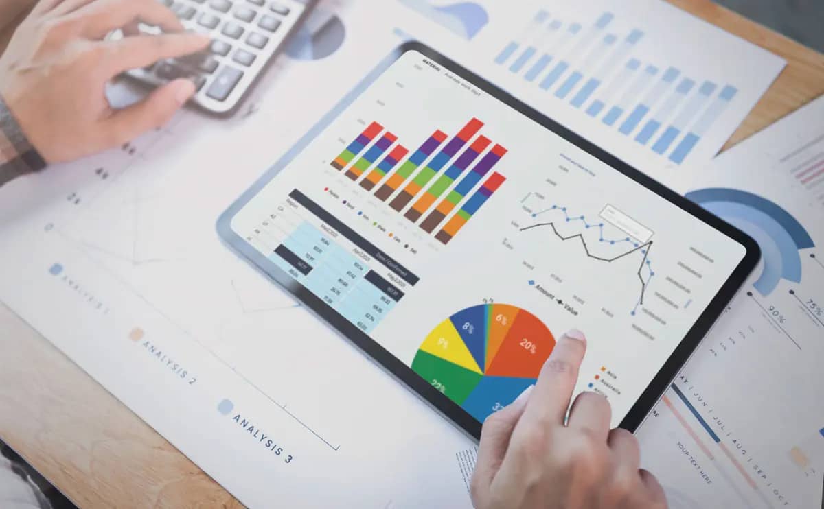 Inventory reporting dashboard showing analytics, charts, and business insights